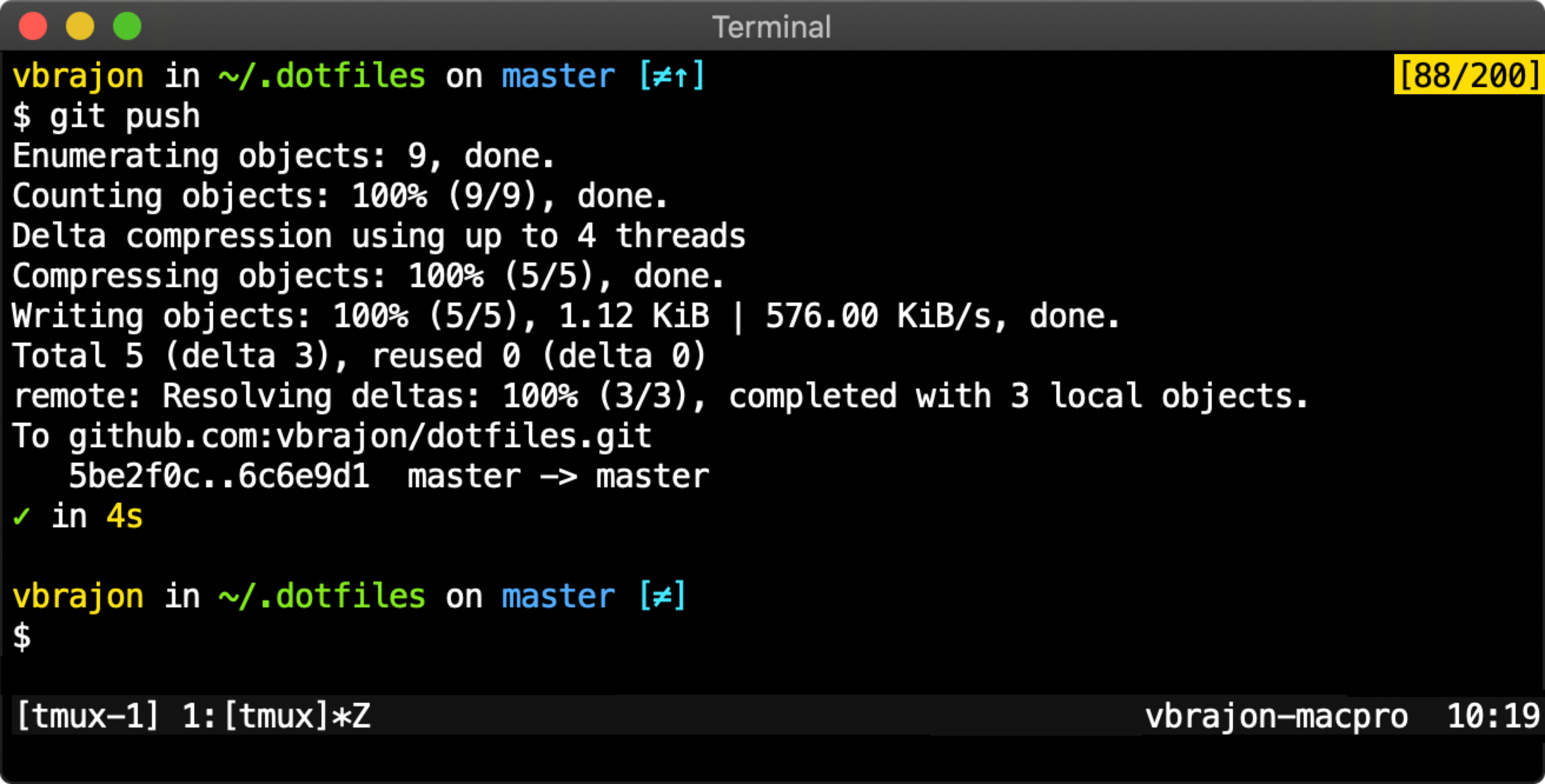 Terminal screenshot